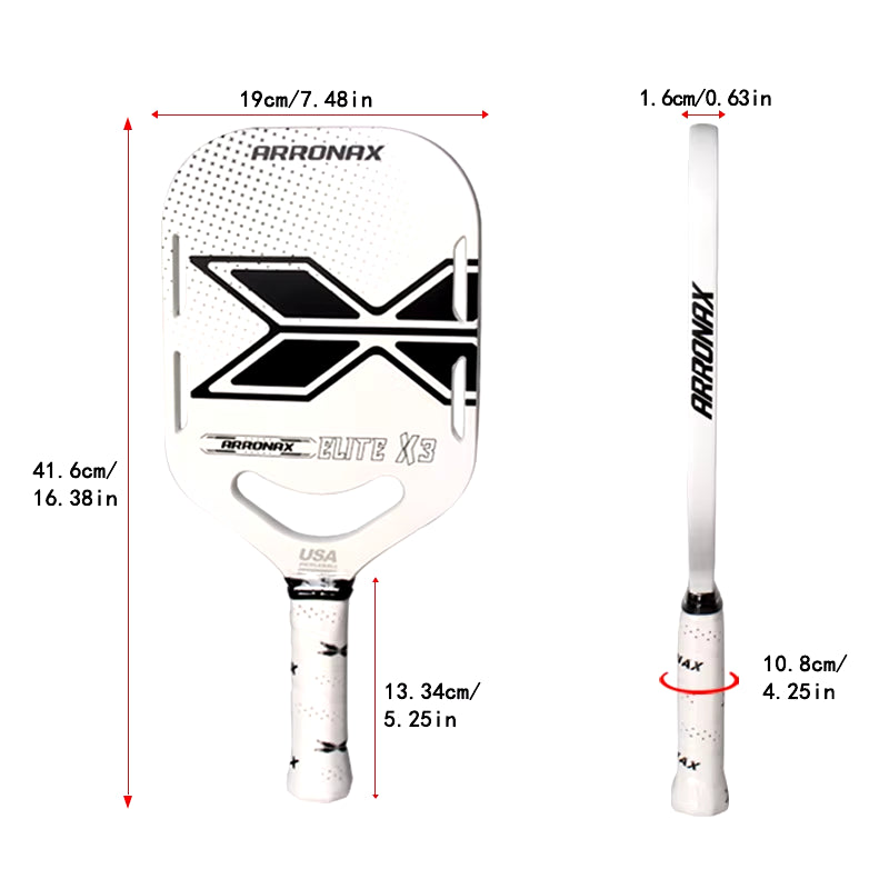 Carbon Fiber Pickleball Paddle, Top Selling, 3K Full Carbon, Usapa, Compliant, 16Mm