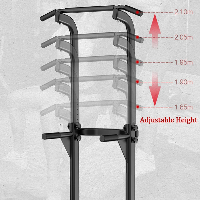 Versatile Adjustable Height Power Tower - Ultimate Pull-Up & Dip Station for Home Gym Strength Training