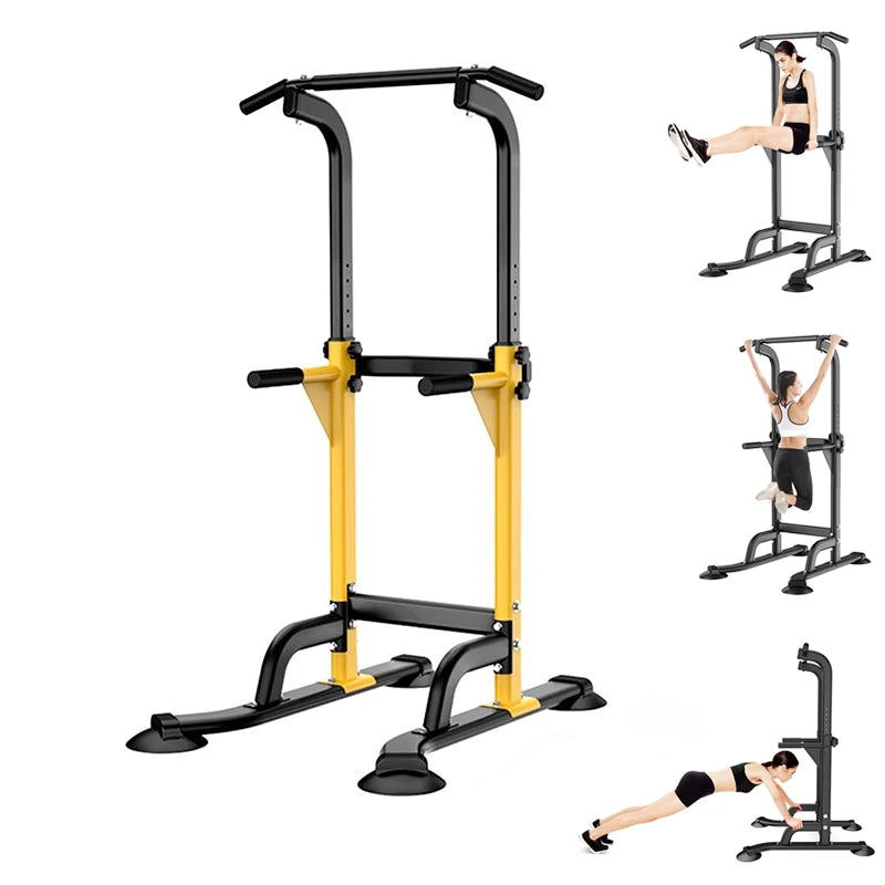 Versatile Adjustable Height Power Tower - Ultimate Pull-Up & Dip Station for Home Gym Strength Training